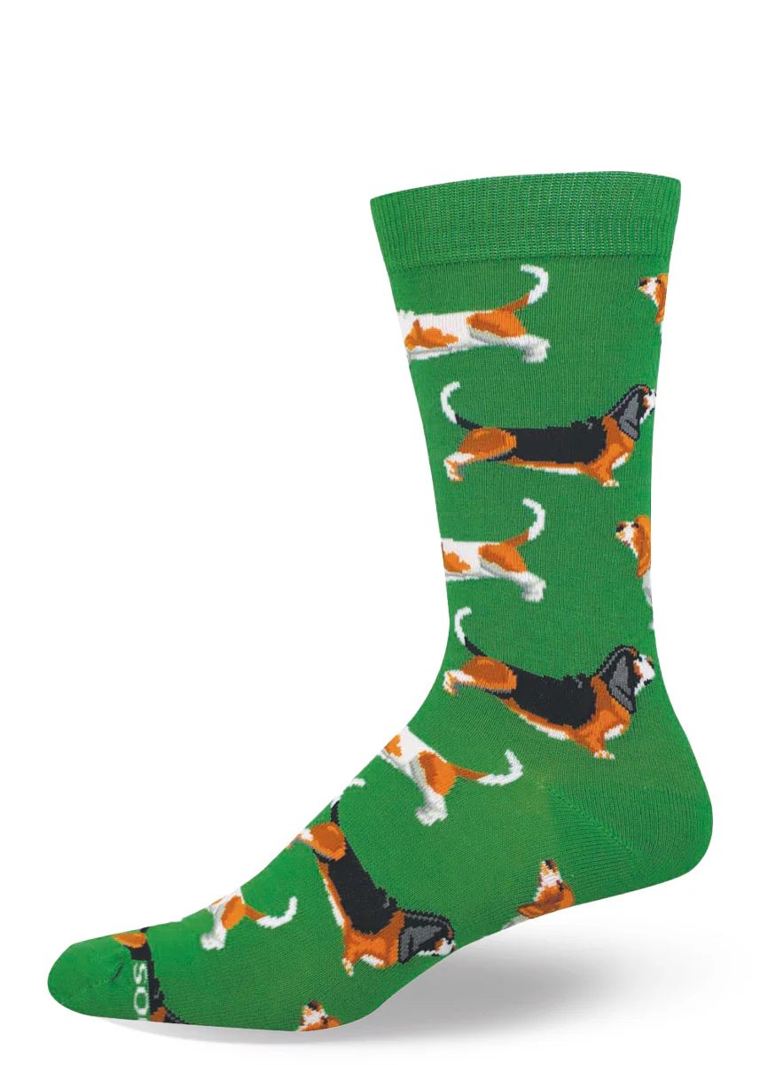 Basset Hound Men's Bamboo Socks