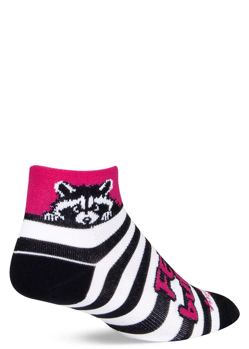 Feral But Cute Raccoon Ankle Socks