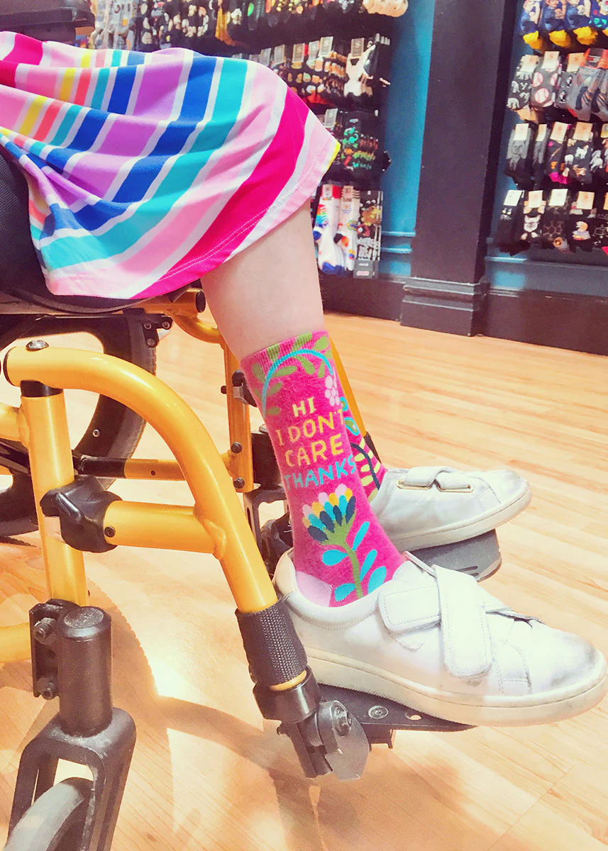Hi. I Don't Care. Crew Socks - Image 2