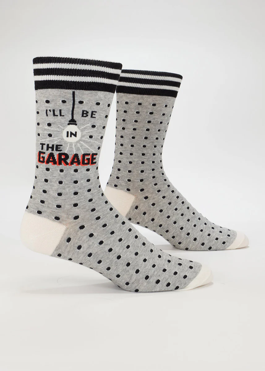 I'll Be in the Garage Men's Socks
