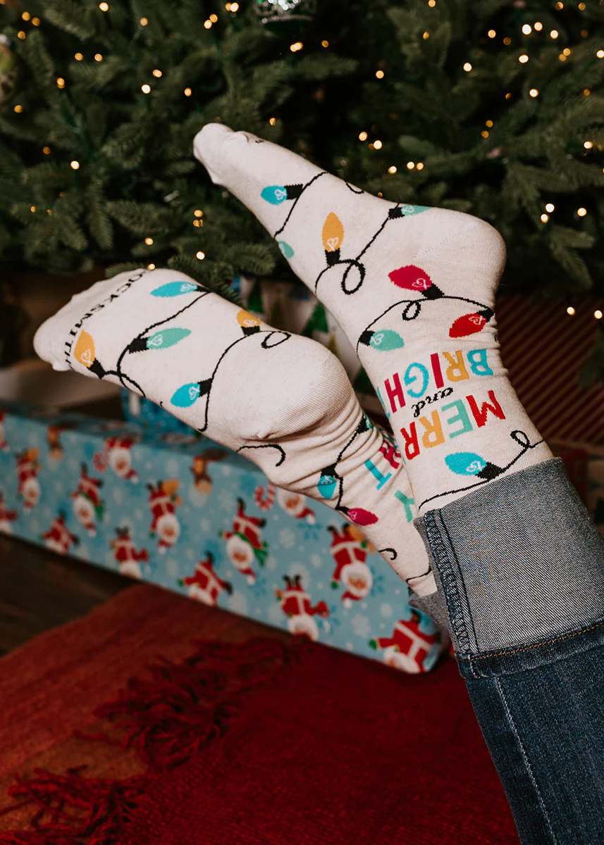 Merry & Bright Christmas Women's Socks - Image 2