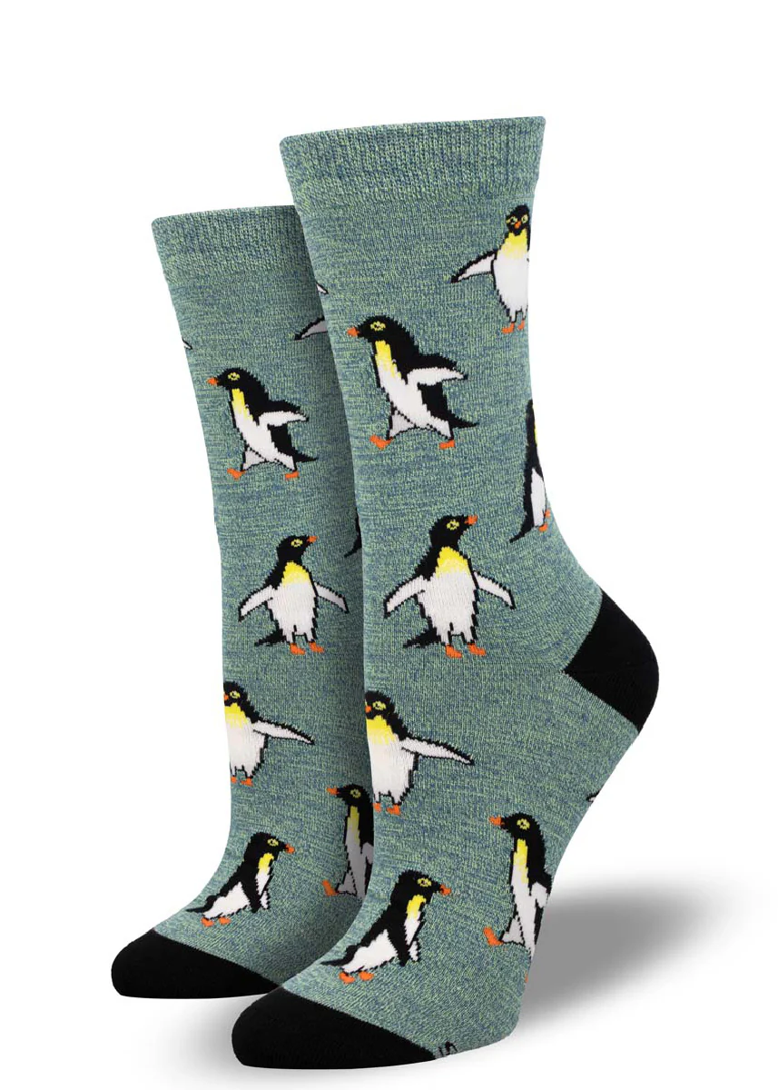 Penguin Parade Women's Bamboo Socks