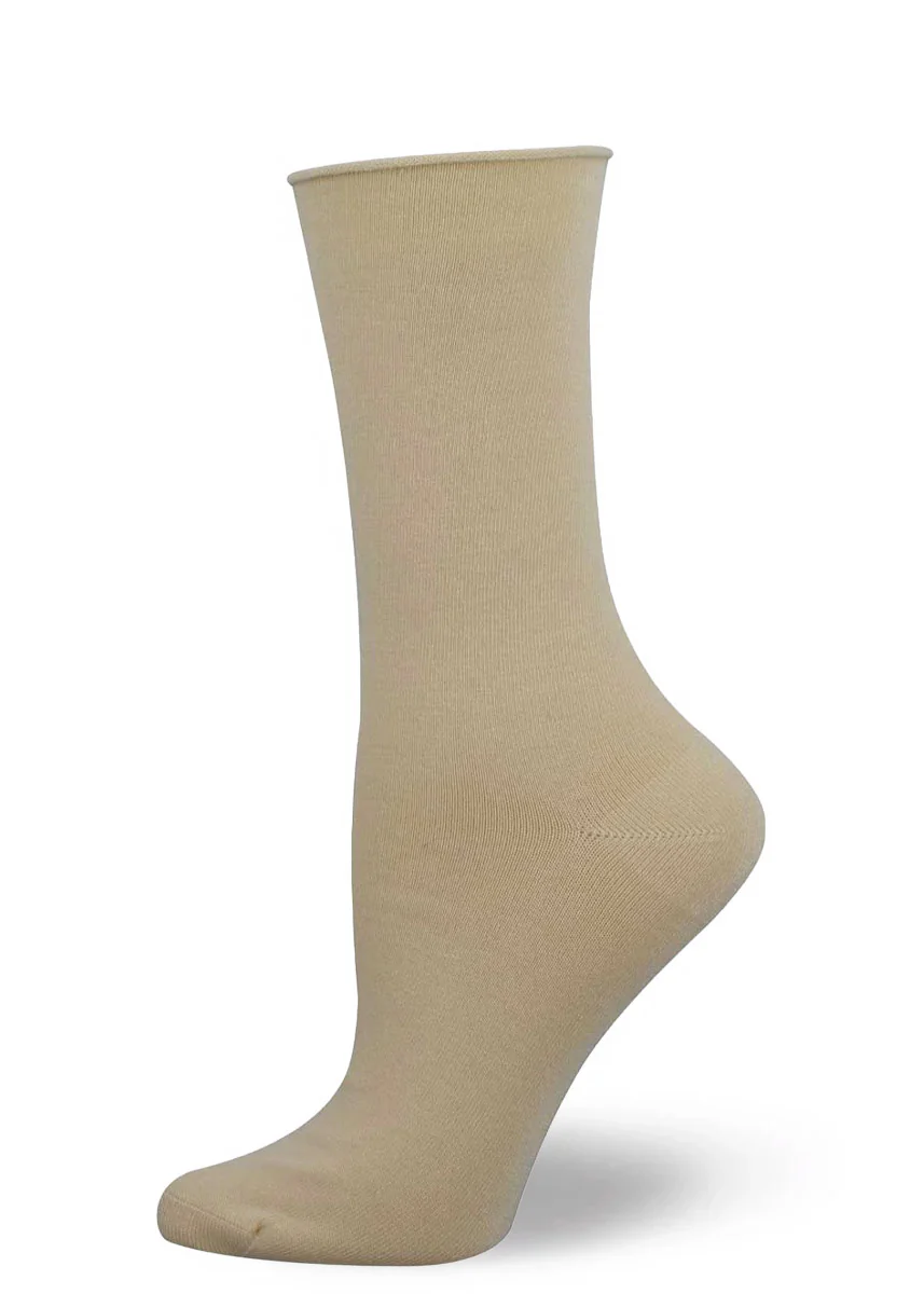 Solid Roll-Top Bamboo Socks - Image 5