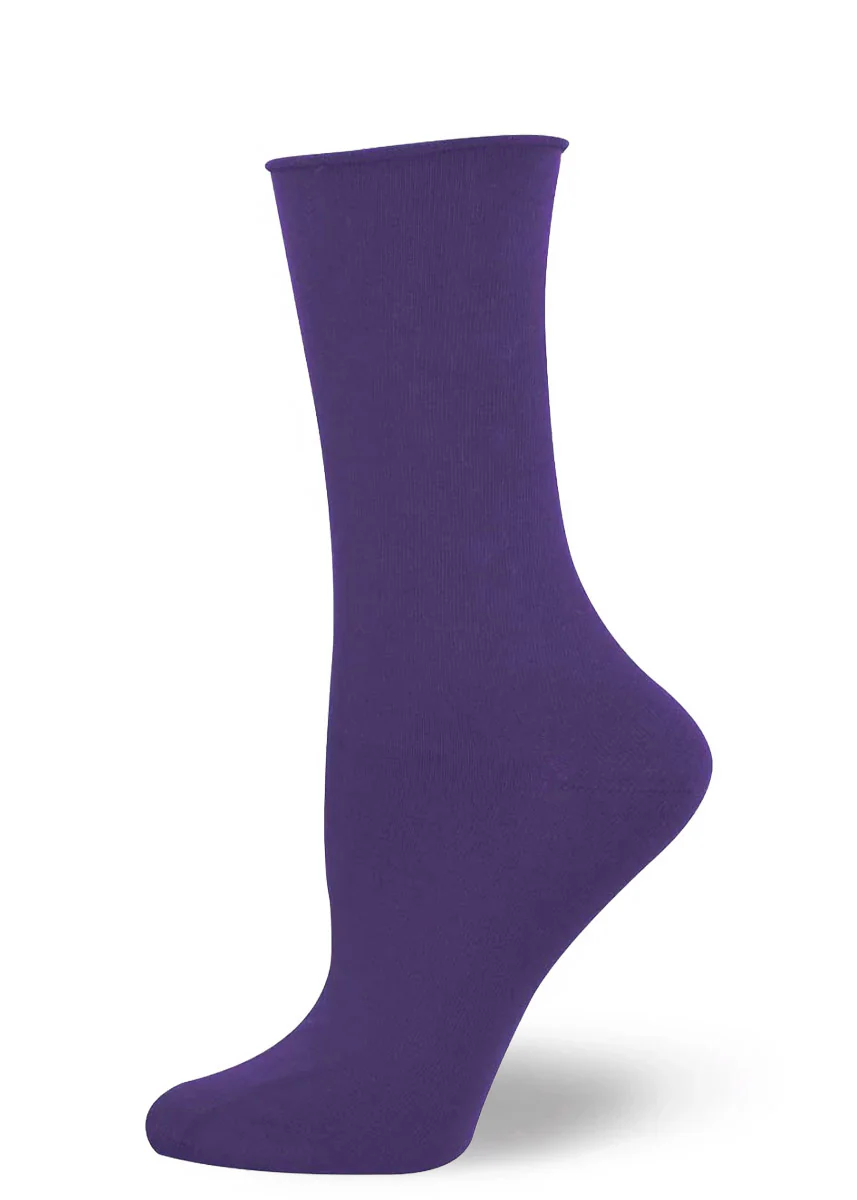 Solid Roll-Top Bamboo Socks - Image 7