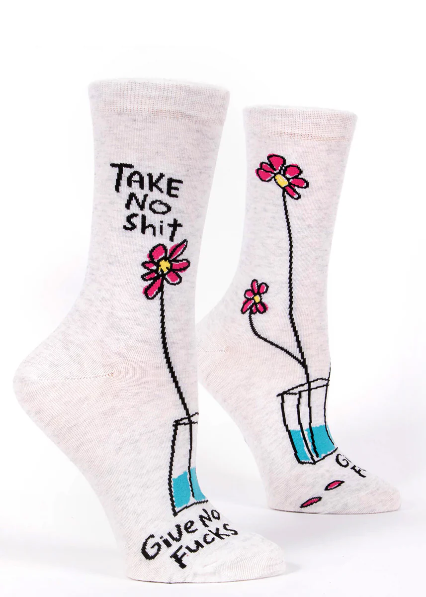 Take No Shit, Give No Fucks Crew Socks